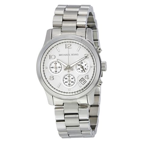 michael kors mk5076 silber|michael kors silver runway watch.